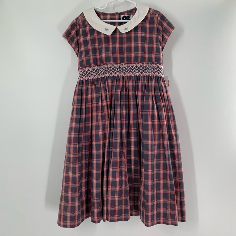 Question Everything Pleated Little Girls Plaid Dress Size 8-9 NWT
